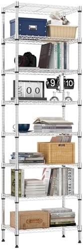 Storage Shelves 8 Tier Heavy Duty Metal Storage Unit With Height ...