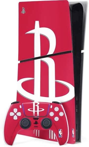 Skinit Decal Gaming Skin Compatible with PS5 Slim Digital Edition Bundle - Officially Licensed NBA Houston Rockets Large Logo Design