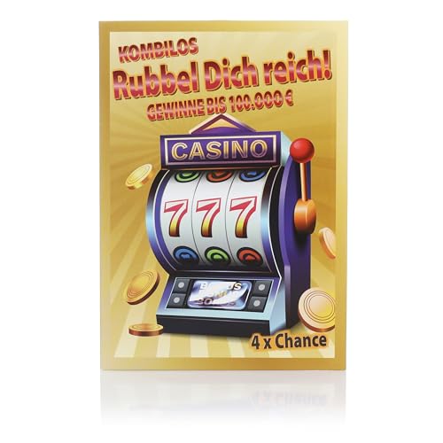 FunX Scherz gratta – Articoli scherzi per adulti con falso profitto principale, confezione da 4 con biglietto regalo