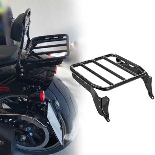 Porte-bagages de sport arrière noir brillant en acier premium pour Fat Boy FLFBS 2018-2024