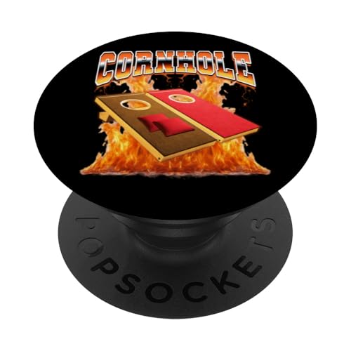 Cornhole Player Pouf Poire Style années 90 PopSockets PopGrip Adhésif