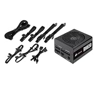 Corsair RM650 80 Plus Gold voll modulares Low-Noise ATX 650 Watt Netzteil – UK – Schwarz – Ansicht 3