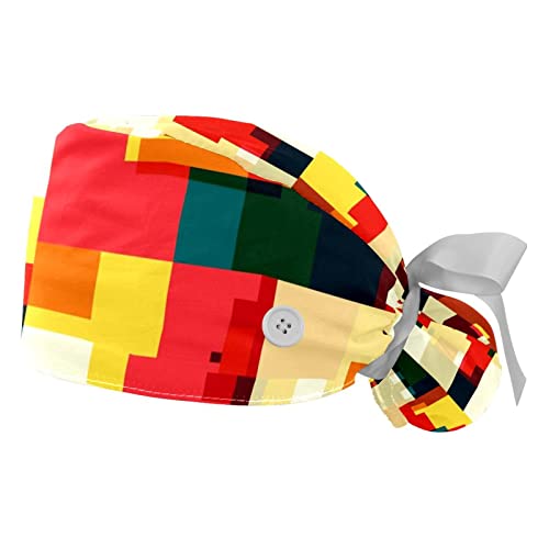 Chapeaux de travail JDEZ lot de 2 casquettes bouffantes unisexes
