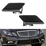ATUOTPO 2Pcs Headlight Washer Cover A2128600208 A2128600108 Fit for Mercedes-Benz E350 E400 E550 2010-2013 Left & Right Front Bumper Headlight Washer Cover Cap