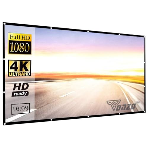 Image of Tonzo Projector Screen, 150 inch, 16:9 Aspect Ratio, 4K UltraHD, 1080p Full HD Support