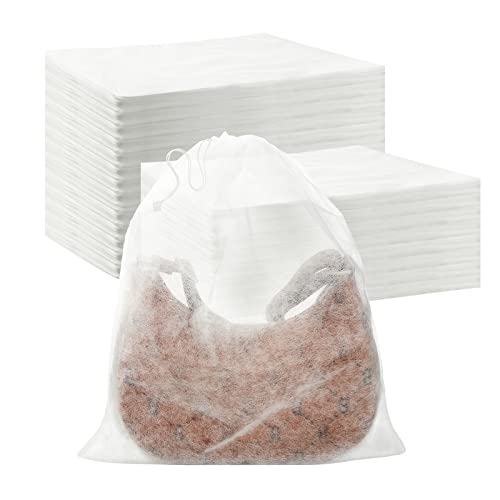Berlune 100 Pcs Dust Bags for Purses Storage Bags for Handbags Non Woven Fabric Handbags Storage, Shoe Travel Package for Packing, Home Closet Organizer Dust Cover (15.7inx19.7in)