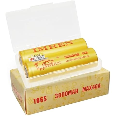 IMREN 4 Pack 3.7 Volt Rechargeable Battery 3000 mAh Cover