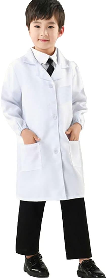 Baby Girls Kids Unisex Lab Coat for Scientist Role Play Costume Set - Halloween Dress