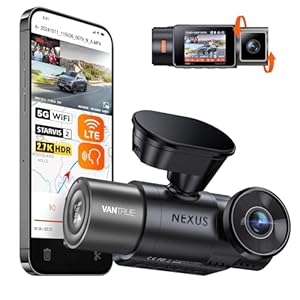 Vantrue N2X 2.7K Uber Dash Cam Front and Inside, 5G WiFi Dual Dash Camera for Car with HDR IR Night Vision, STARVIS 2, GPS, 2.5K/60FPS, LTE Support, 24/7 Parking Mode, Voice Control, Support 512GB Max