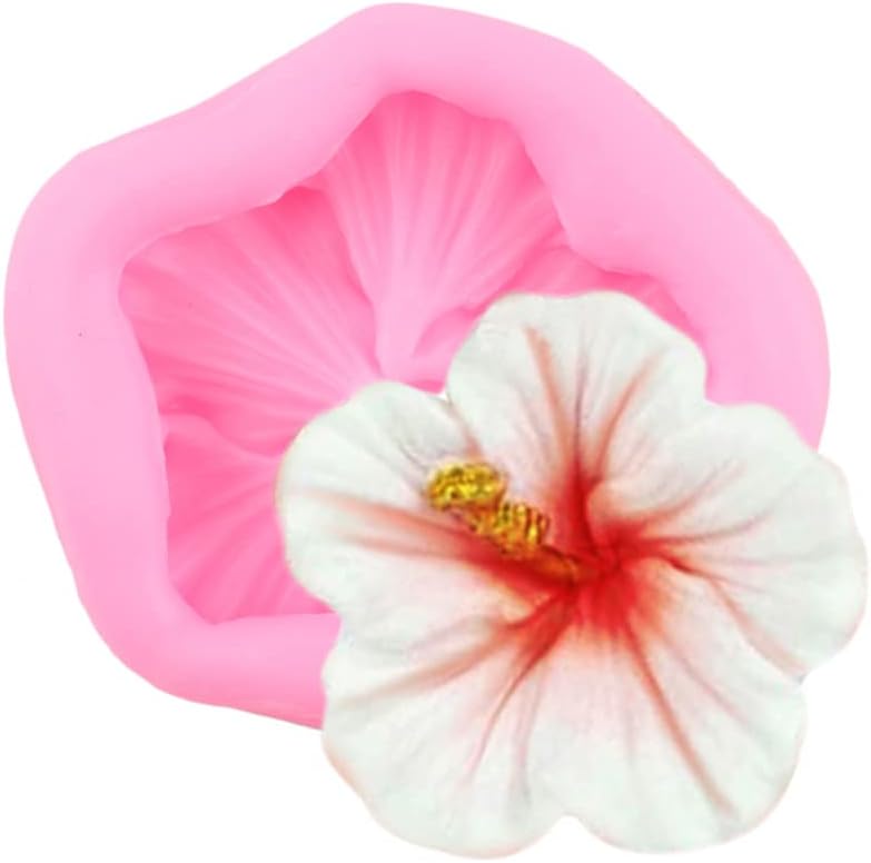 Miniatura 6 de Guratapa 4 moldes de silicona Frangipani Plumeria Floral Hibiscus Flower para bricolaje Fondant Candy Making Herramientas Molde de Chocolate Postres