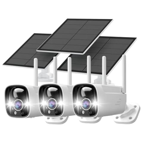 ELECCTV Security Cameras Wireless Outdoor，Battery Operated Cameras for Home Cecurity 2K(3MP) Doorbell,Color Night Vision,Tow-Way-Talk,Local Storage Security Cameras,Outdoor Solar Powered,SD/256G Cover