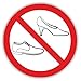 Verbots-Aufkleber Schuhe verboten I rund Ø 10 cm I Betreten der Fläche mit Schuhen Nicht gestattet I Straßen-Schuh-Verbot I hin_124
