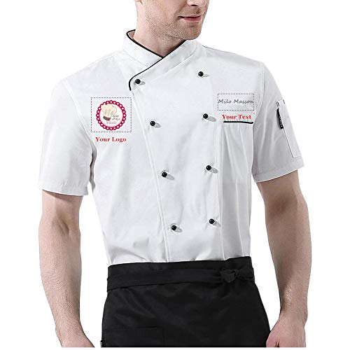 Add Your Own Name Text Image Chef Jacket Personalized Customized Hotel Kitchen Restaurant