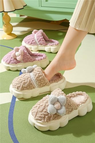 Cute women's slippers Funny flower slippers Funny plush slippers Fashion home slippers Indoor and outdoor slippers4
