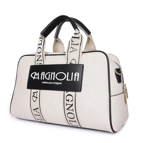 Image of MAGNOLIA Women's Canvas Duffle bag Medium Size with Detachable Shoulder Strap and Handles | Spacious Perfect for Travel & Everyday Use