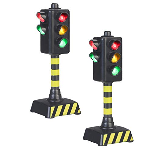 Stobok Traffic Light Toy,Mini Traffic Signal Light Model Toy Child Educational Toy,Pack Of 2 #TOP4