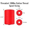 Threadart 100% Cotton Thread | for Quilting, Sewing, and Serging | 1000M Spools 50/3 Weight | Aqua 605