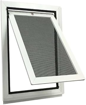Screen Door Mounted Screen Dog Door - for Sliding and Swinging Screen Doors - Multiple Sizes for Large Dogs and Small Cats Alike - Scratch Resistant Screen - Dog Door for Screen Door
