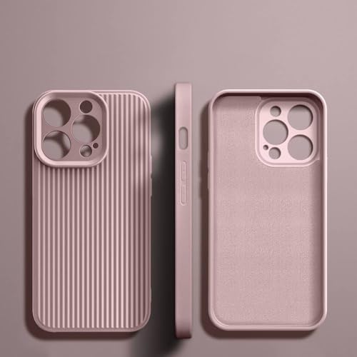 Coque en silicone liquide ondulé mat pour iPhone 15 14