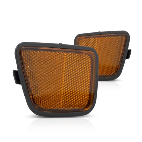 Image of For Honda CRV Front Reflector Assembly Unit 1997-2001 Pair Driver and Passenger Side | Yellow Lens | DOT Certified | HO2556101 + HO2557101 | 33851-S10-A01 + 33801-S10-A01