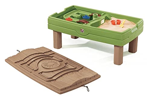 Step2 Naturally Playful Sand & Water Activity Center | Kids Sand & Water Table With Umbrella #TOP2