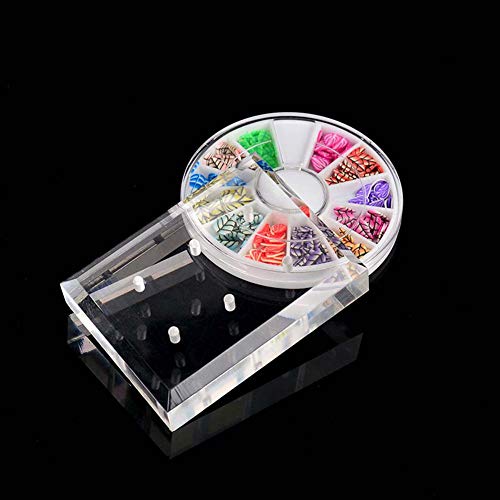 Soporte acrílico para 6 piezas de mechas de manicura miniatura 3