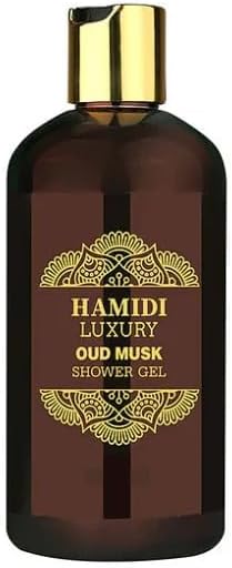 Hamidi Luxury Oud Musk 16.9 oz Shower Gel for Unisex - Alcohol-Free, Moisturizing, with Aloe Vera & Vitamin E, Rich Oud Fragrance Bodywash