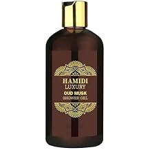 Hamidi Luxury Oud Musk 16.9 oz Shower Gel for Unisex - Alcohol-Free, Moisturizing, with Aloe Vera & Vitamin E, Rich Oud Fragrance Bodywash