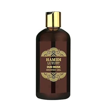 Hamidi Luxury Oud Musk 16.9 oz Shower Gel for Unisex - Alcohol-Free, Moisturizing, with Aloe Vera & Vitamin E, Rich Oud Fragrance Bodywash