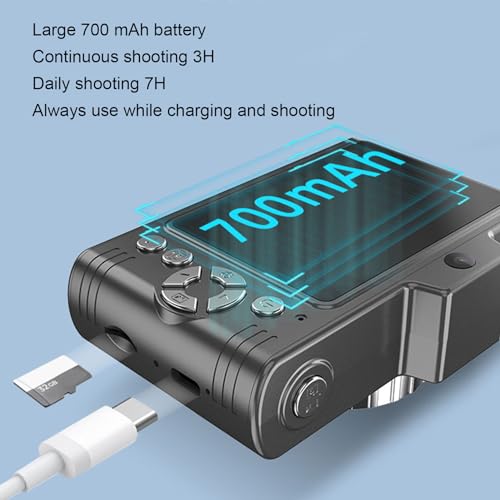 Câmera HD, câmera digital HD de 48 MP ABS 3 velocidades de sincronização, vários filtros 700 mAh par