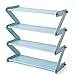 Venus valink No Tejido Acero Inoxidable Plegable Zapatero,Zapatos Estanterías Organizador del Almacenaje,Múltiple Capa Montado Soporte,Cuarto de Estar Dormitorio Puerta Entrada Estantería - Azul