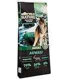 Dehner Wild Nature Hundefutter Auwald, Trockenfutter getreidefrei / zuckerfrei, für ausgewachsene Hunde, Geflügel / Wild, 12 kg