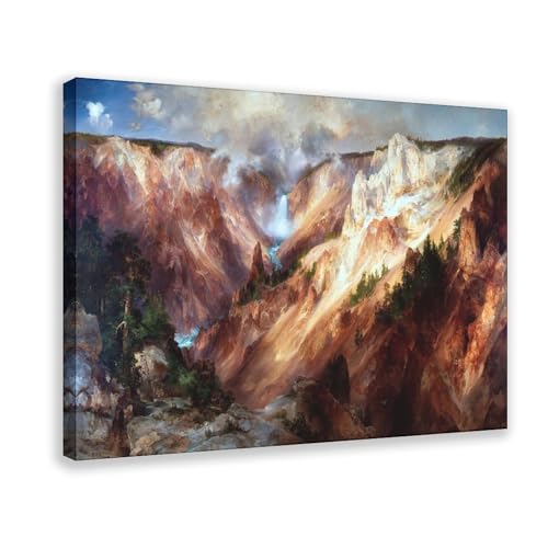 Toile Grand Canyon de Yellowstone WCYB grand tableau mural pour masquer un mur vide