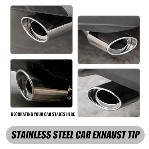 Sinytuto SIN90 1 Pack Stainless Steel Exhaust Tip, Straight-Type Tailpipe Muffler, Universal Automobile Modification Supplies, For Most Cars, Trucks And Vans thumb #5