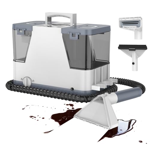 Shampouineuse Nettoyeur Canapé Tissu Injecteur Extracteur Nettoyage intensif 2500W Voiture Tapis Moquettes Aspirateur Détacheur Pour Matelas Laveur Compact...