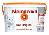Weiß Alpina 5 L. &10 L. weiße Wandfarben für Innen, verschiedene Eigenschaften (10 Liter, Alpinaweiß Das Original - nur 1 x streichen)