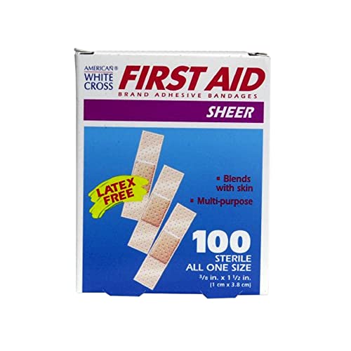 Dukal Sheer Adhesive Bandages 3/8 x 1-1/2 (Box of 100)