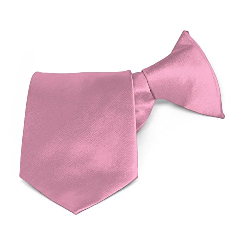 Boys' Antique Pink Solid Color Clip-On Tie, 11