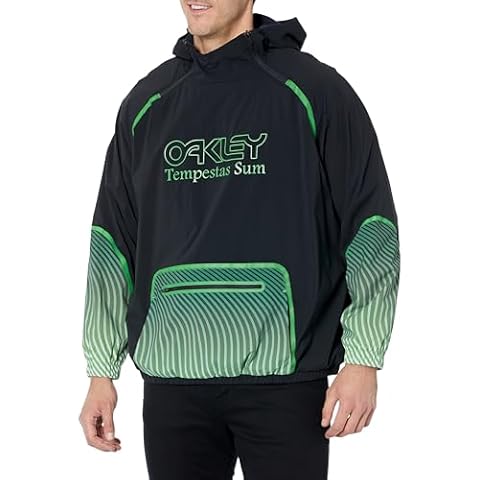 Oakley Men's Tempestas Anorak Jacket in Blackout Cover