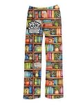 BRIEF INSANITY Lounge Pajama Pants for Men and Women | Fun & Good Vibes Book Shelf Print Bottoms - Comfy...
