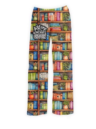 BRIEF INSANITY Soft Pajama Pants for Men & Women, One More Chapter, Small
