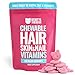 Price comparison product image Beauty & The Bear Strawberry and Raspberry Vegan Multivitamin Gummies for Women 5000mcg | Supports Healthier Hair, Skin and Nails (60 Pack)