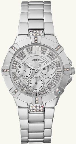 GUESS U12657L1 Dazzling Sport Watch - Silver