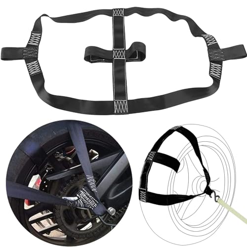 JINGLING Cinghia Di Ancoraggio Universale Per Ruota Posteriore Moto - Fissaggio Per Trasporto Su Rimorchio O Furgone - 2