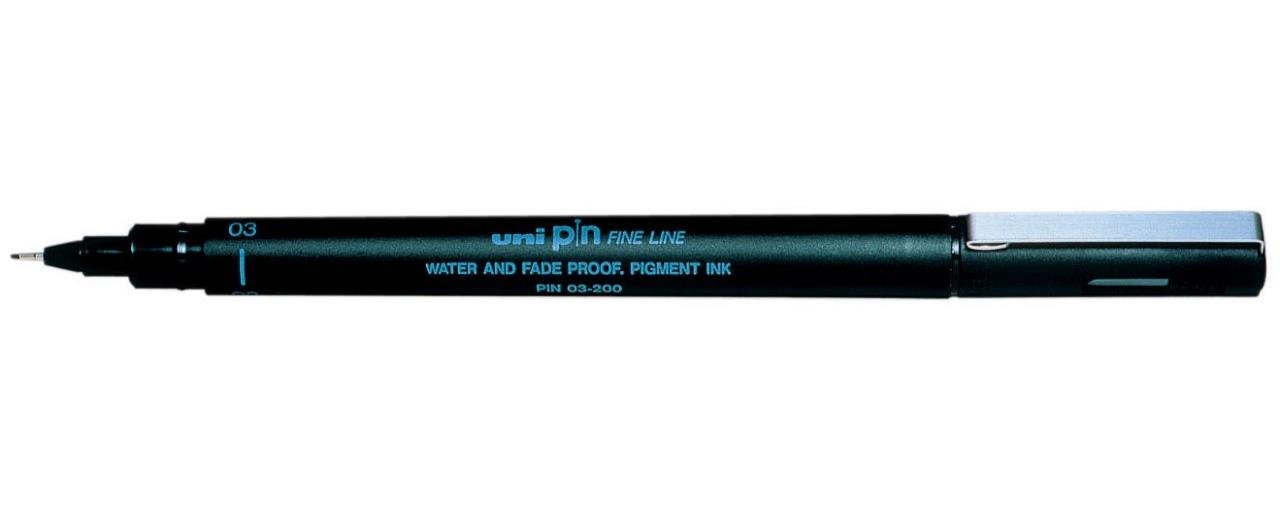 【BLACK】PWA UNI 03 Pin Fine Line Drawing Pens | 0.3mm | uni-ball