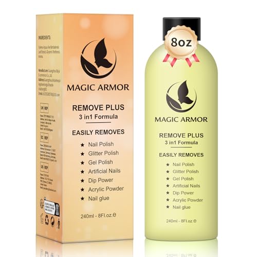8 FL.Oz Nail Polish Remover, Non Acetone Gel Polish Remover Natural Formula Nail Glue Remover Professional Finger Nail Polish Remover for All Nail Polish Types for Home Salon
