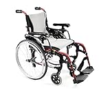 Karman S-ERGO 305 Lightweight Ergonomic Wheelchair S-Ergo305Q18RS, 29 lbs., Quick Release Wheels, Frame Rose Red, Seat Size 18