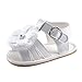 LACOFIA Sandali Estive per Bambina Scarpe da Primi Passi per Neonata con Fiori Bianco 3-6 Mesi