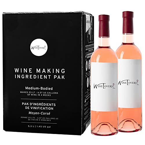 Wine Lovers DIY Wine Making Kits with Premium Ingredients | Give the Perfect Wine Gift | Home Brewing Kit for Beginners | Makes 6 Gallons/30 bottles Of Wine (Zinfandel Blush - Rose)
