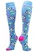 MadSportsStuff Happy Panda Bear OTC Socks (Sky Blue, Small)